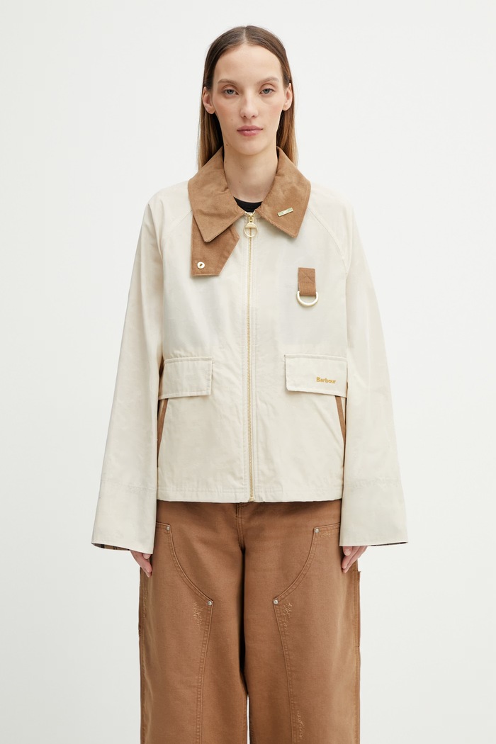 Barbour LSP0311CR31 късо яке дамско с памук бежов LSP0311CR31