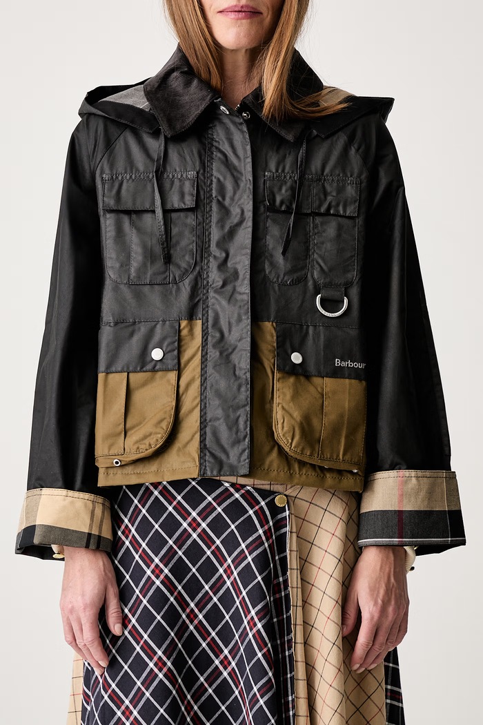 Barbour LWX1530BK11 kurtka przejściowa damska bawełniana szary LWX1530BK11