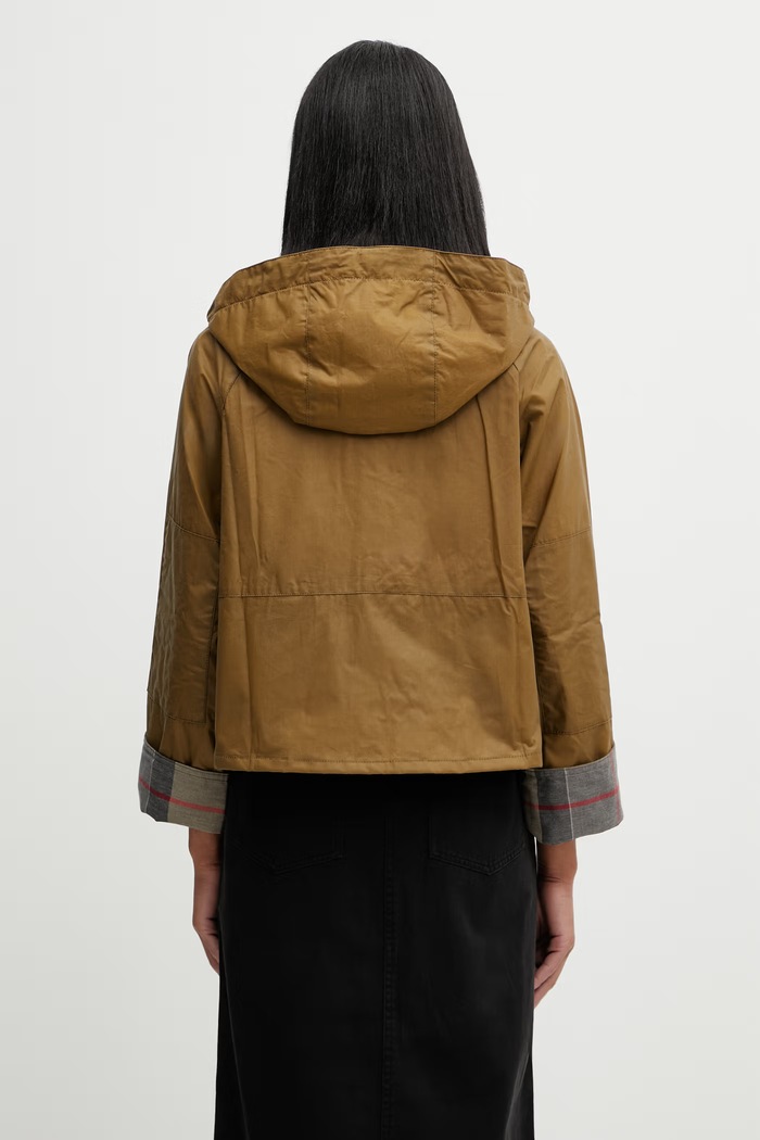 Oblečení Barbour LWX1530SN11 přechodová bunda dámská bavlněná LWX1530SN11 zelená