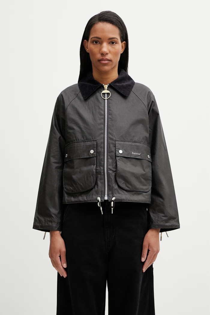 Barbour LWX1531GY71 transitional jacket women's cotton gray LWX1531GY71