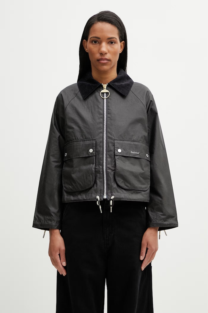 Barbour LWX1531GY71 transitional jacket women's cotton gray LWX1531GY71