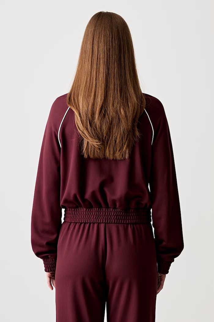 Одежда Sporty & Rich Signature Logo Retro Track кофта на замке для женщин JA06675326RE45 бордо