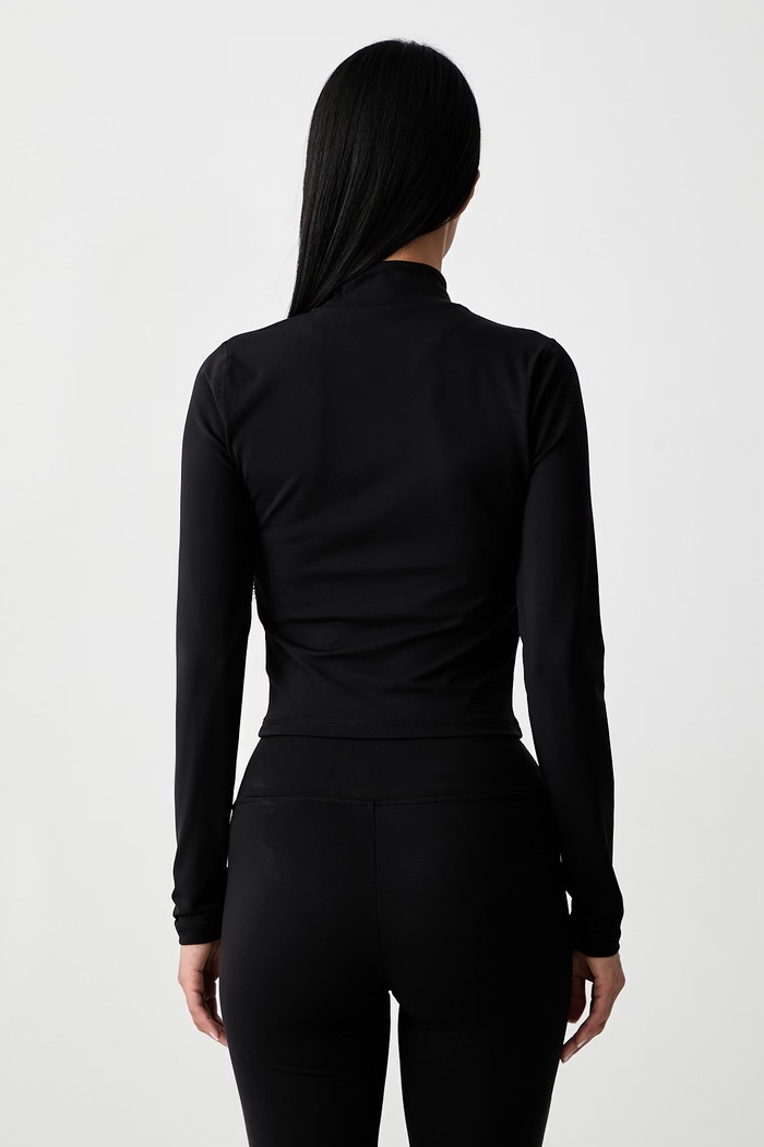 Odzież Sporty & Rich Signature Logo bluza rozpinana damska TO01871326BA01 czarny