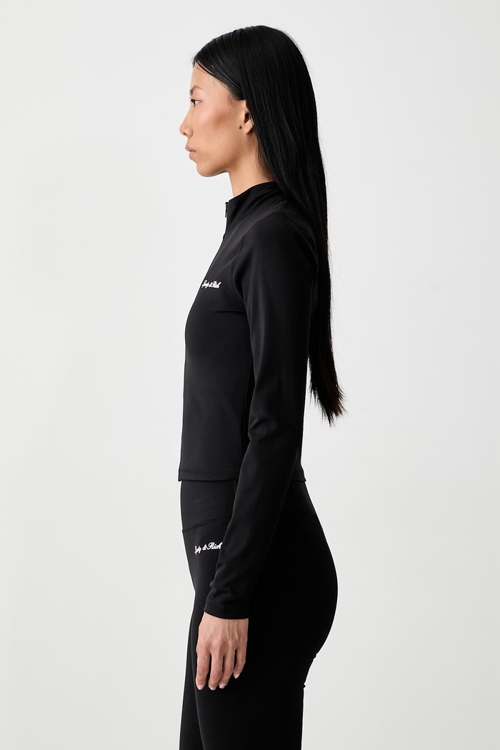 Sporty & Rich Signature Logo bluza rozpinana damska czarny TO01871326BA01