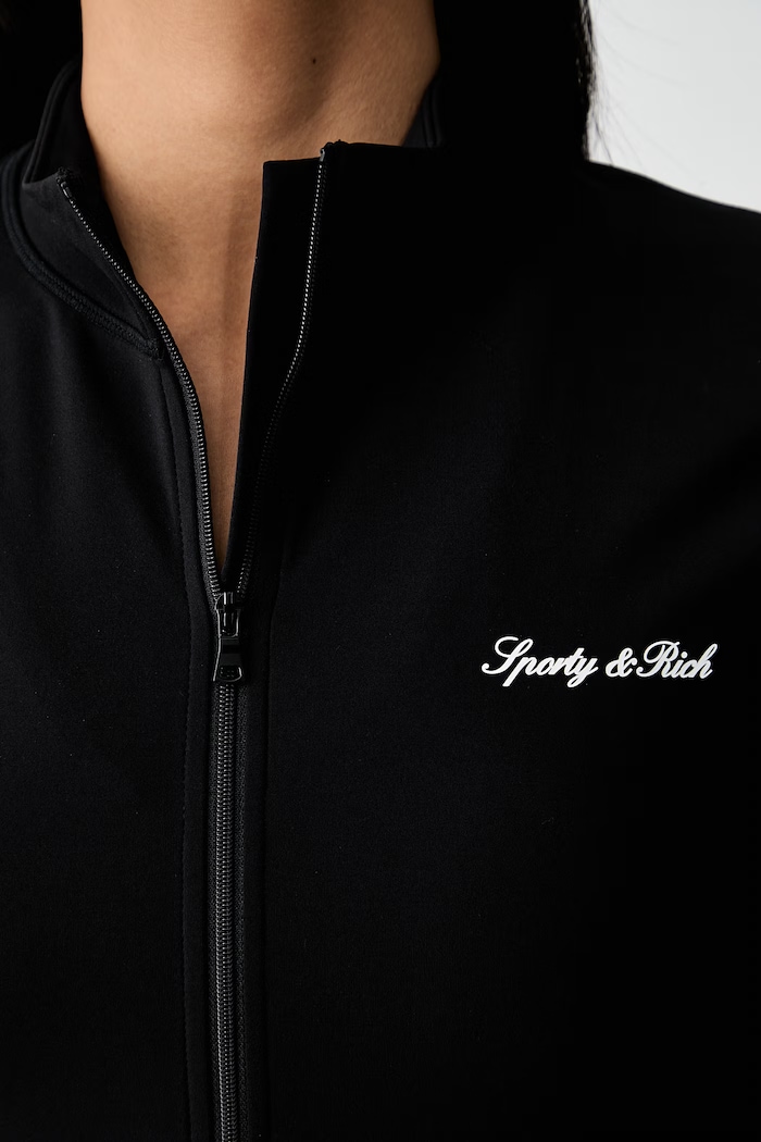 Sporty & Rich Signature Logo felpa con cerniera da donna TO01871326BA01