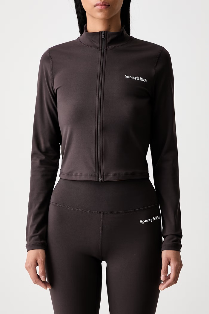 Sporty & Rich Serif bluza rozpinana damska TO018711300BR29 brązowy