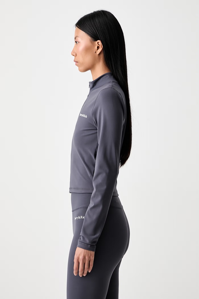 Sporty & Rich Serif bluza rozpinana damska szary TO018711300GY25