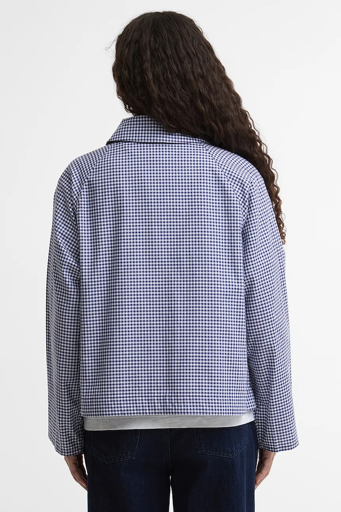 Ρούχα Barbour x Paul Smith Gingham Spey Γυναικείο μπουφάν βαμβακερό LCA0383NY71 σκούρο μπλε