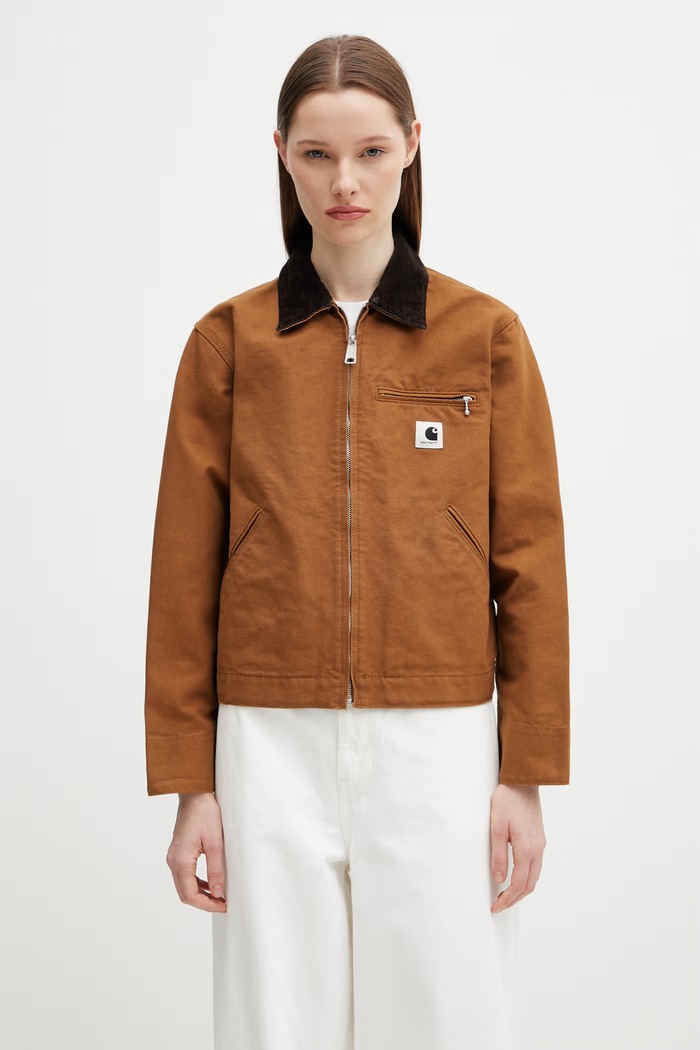 Carhartt WIP W' OG Detroit Jacket μπουφάν γυναικείο βαμβακερό καφέ I034844.00S02