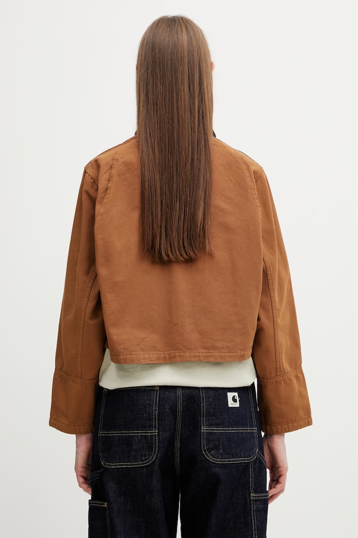 Odzież Carhartt WIP W' Prescott Jacket kurtka przejściowa damska bawełniana I036512.00SGD brązowy