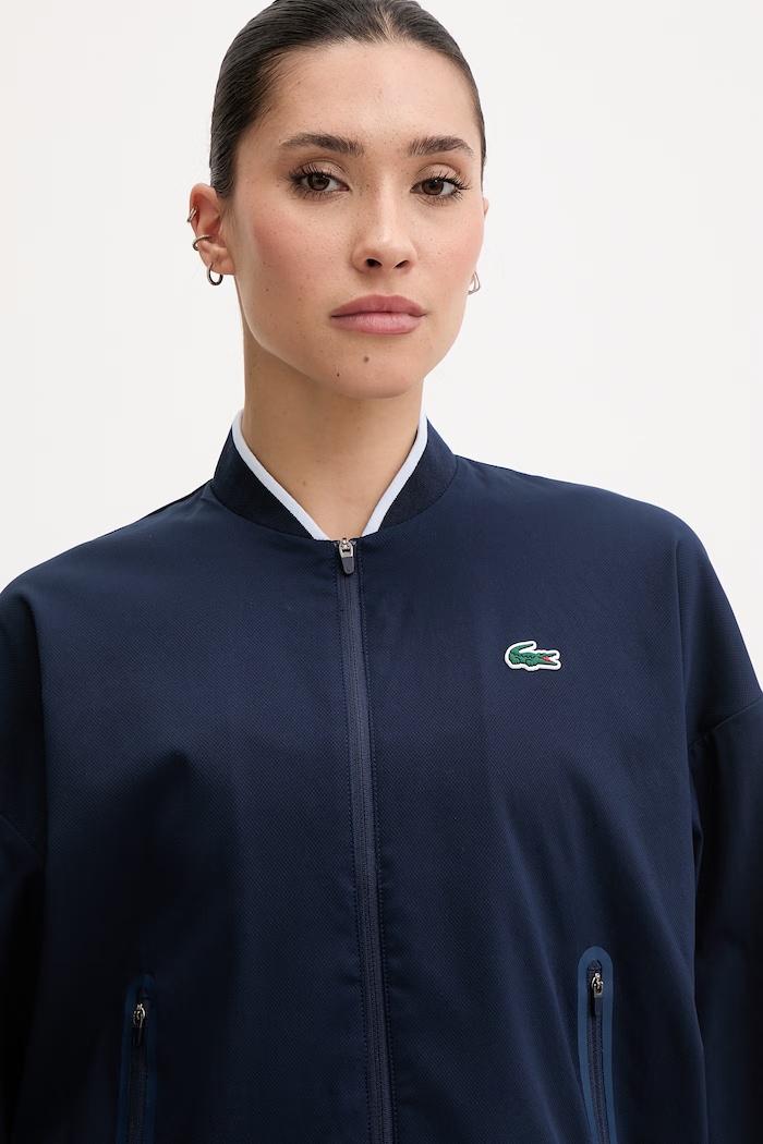 Lacoste geacă de tranziție pentru femei bleumarin BF9968