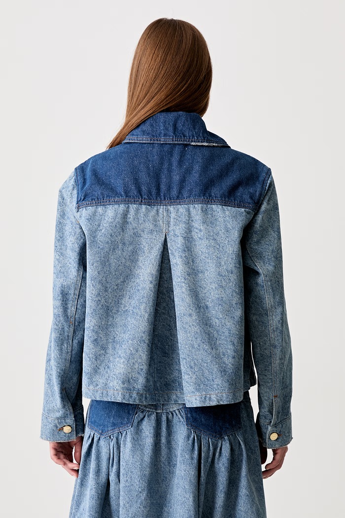 Îmbrăcăminte GANNI jachetă scurtă pentru femei din denim A1010180 albastru