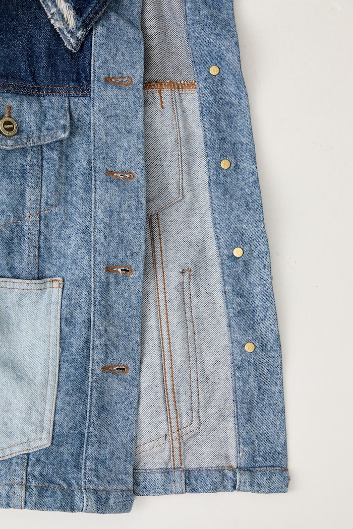 GANNI jachetă scurtă pentru femei din denim A1010180 albastru