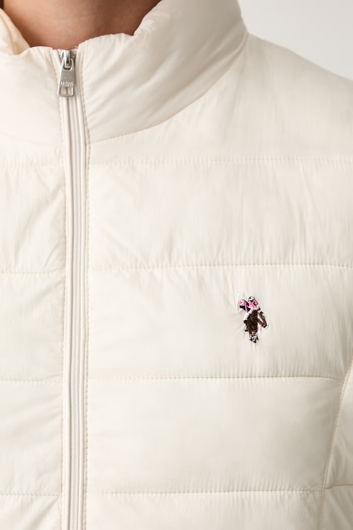 U.S. Polo Assn. bezrękawnik damski Lightweight Puffer Gilet WUP0367 beżowy