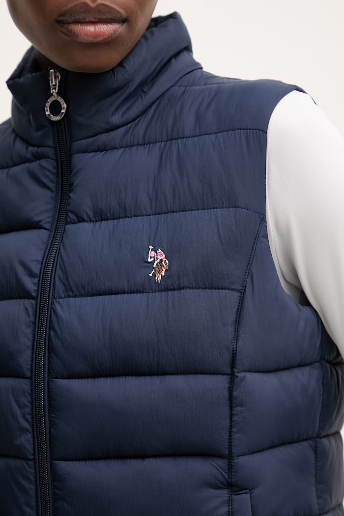 U.S. Polo Assn. vestă pentru femei Lightweight Puffer Gilet WUP0367 bleumarin