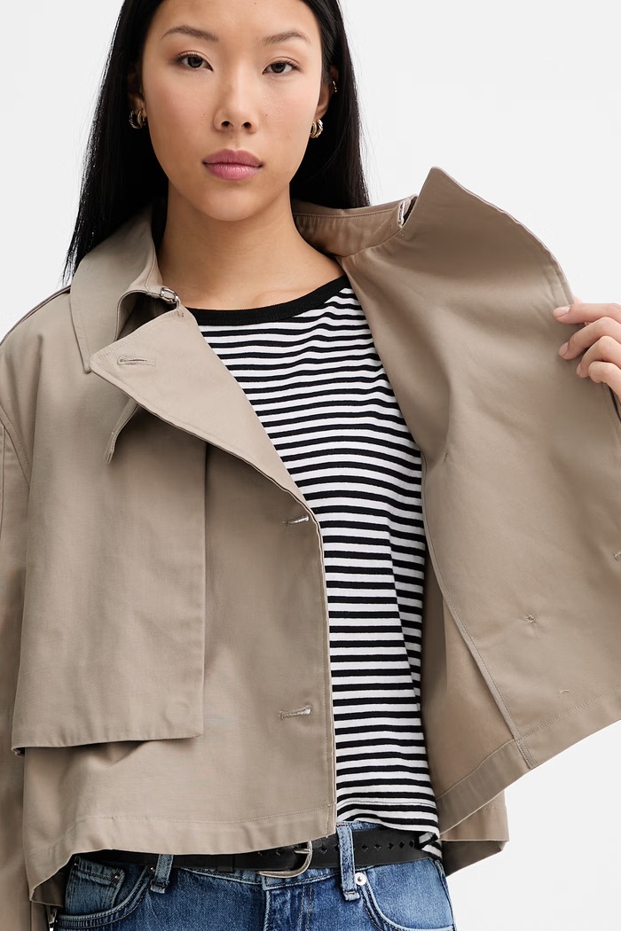 rag & bone trenci pentru femei din bumbac Jamie RAB126S0MOW