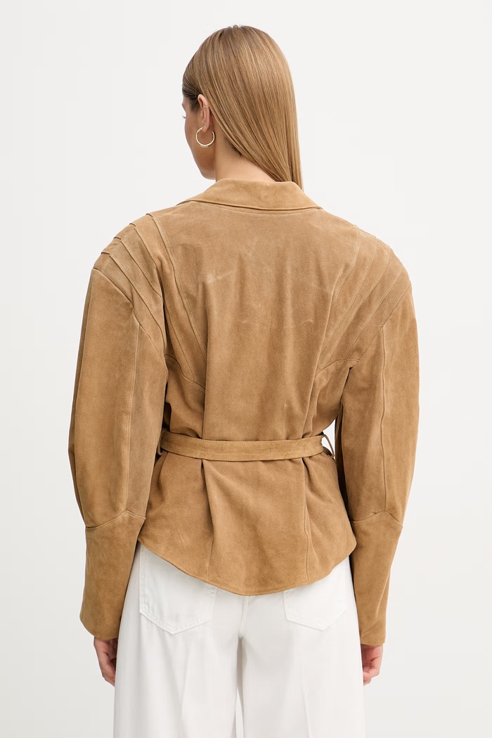 Oblečení ViCOLO kimono bunda dámská kožená TAB0173 béžová