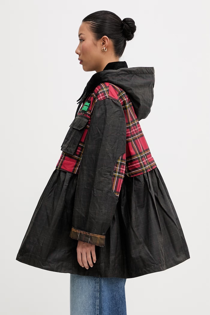 Barbour x Ganni kurtka przejściowa bawełniana LWX1524TN11 zielony SS26