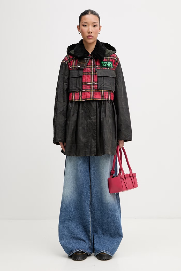 Barbour x Ganni kurtka przejściowa bawełniana LWX1524TN11
