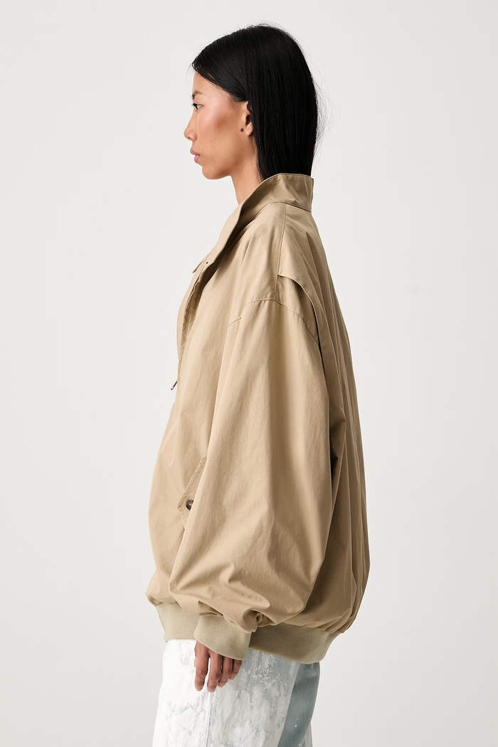 MM6 Maison Margiela kurtka damska z bawełną beżowy S62AN0175.M35858