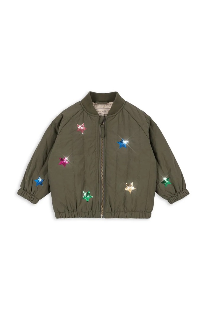 Dječja bomber jakna Konges Sløjd JUNO SEQUIN BOMBER JACKET KS104321.PreSpring zelena SS26