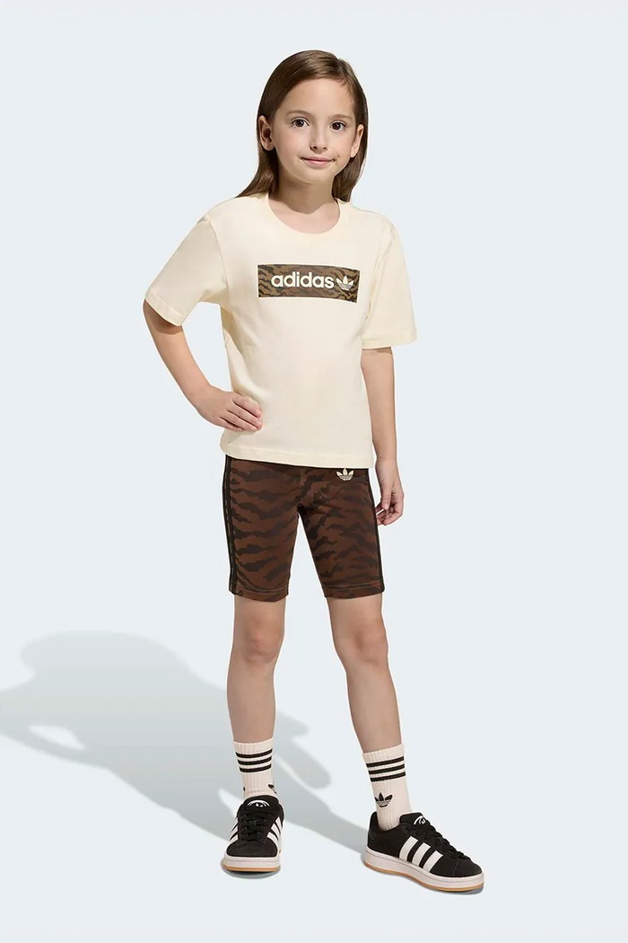 Detská súprava adidas Originals potlač béžová KD5822