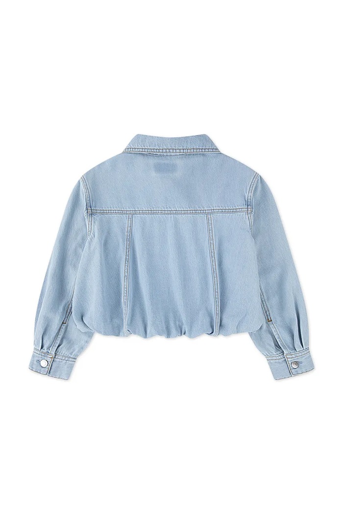 Dievča Detská rifľová bunda Levi's BUBBLE TRUCKER 4EP789 modrá