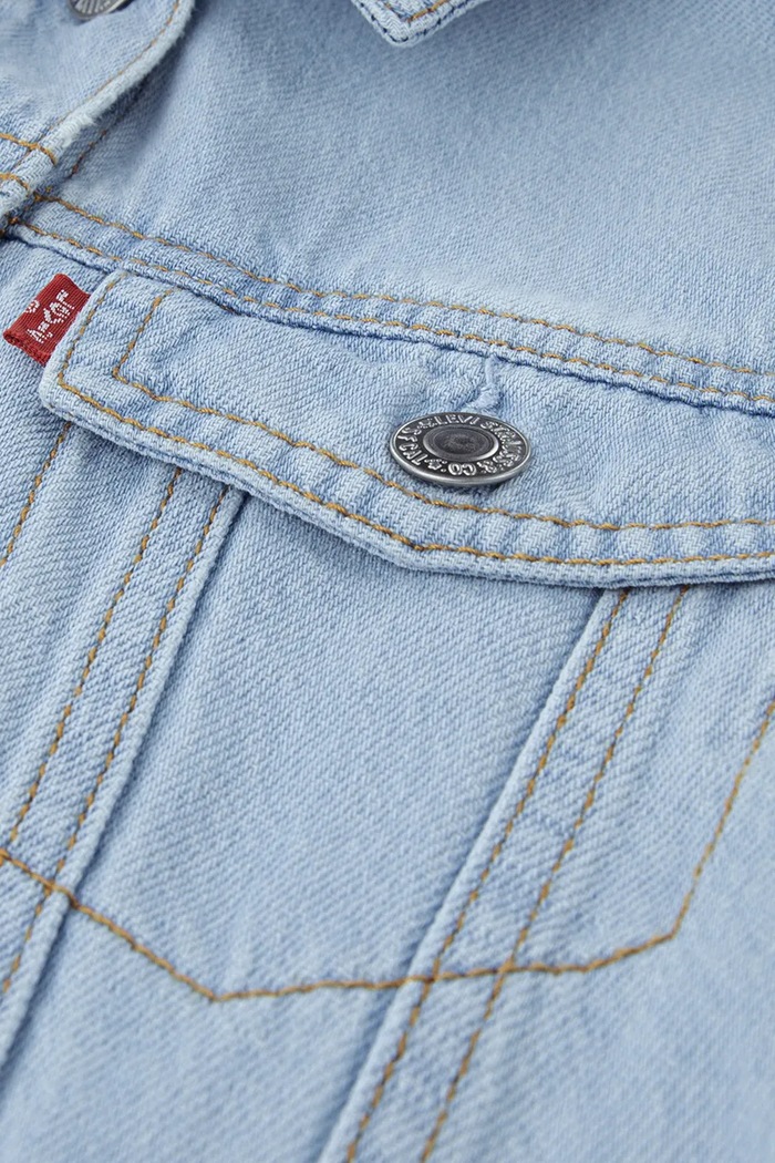 Detská rifľová bunda Levi's BUBBLE TRUCKER modrá 4EP789