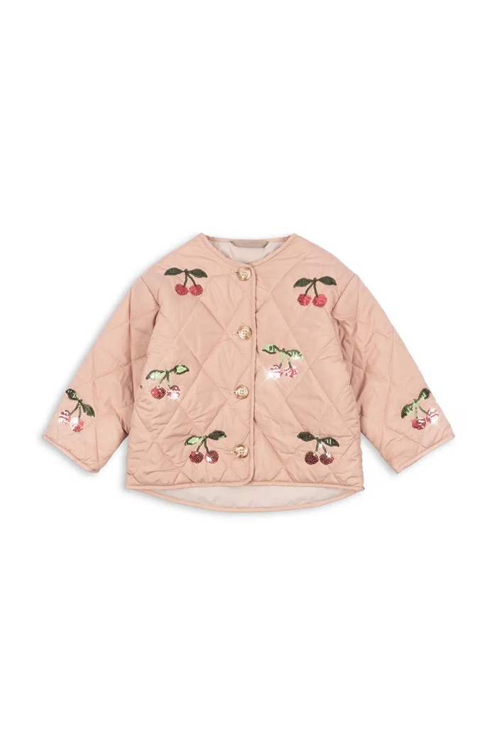 Konges Sløjd kurtka dziecięca FLORA SEQUIN JACKET KS104811.PPY2 różowy SS26