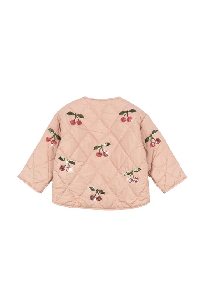 Dziewczynka Konges Sløjd kurtka dziecięca FLORA SEQUIN JACKET KS104811.PPY2 różowy