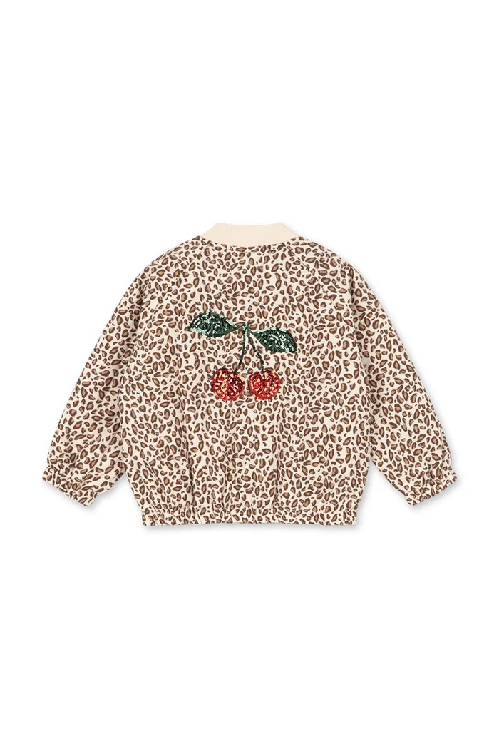 Κοριτσίστικα Παιδικό μπουφάν bomber Konges Sløjd JUNO PRINTED SEQUIN BOMBER JACKET KS104884.PPY2 μπεζ