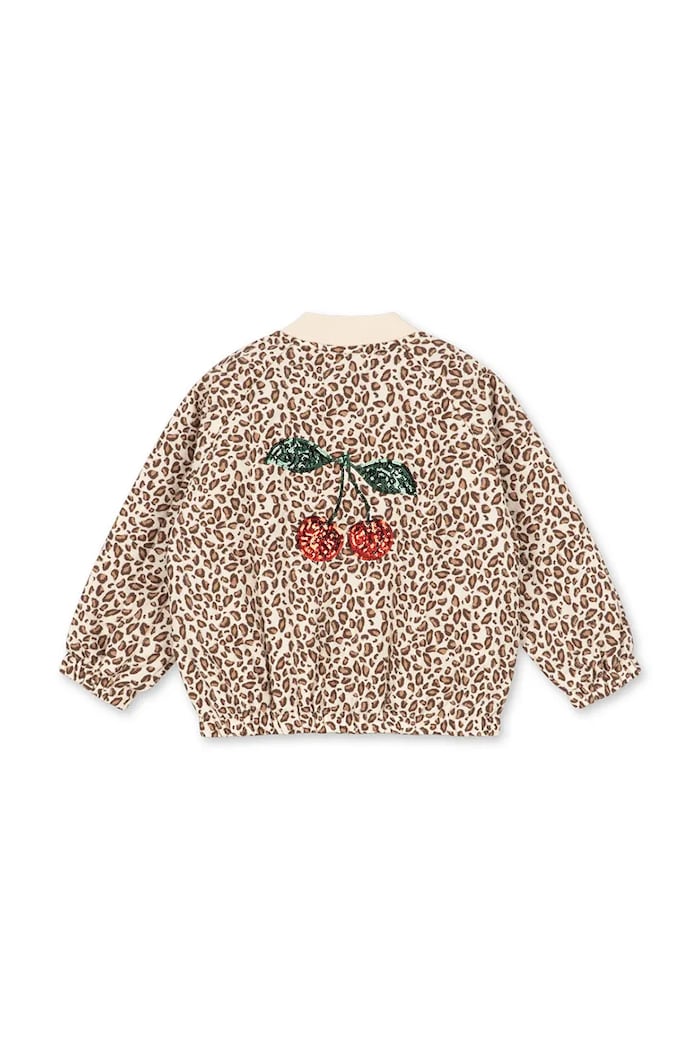 Κοριτσίστικα Παιδικό μπουφάν bomber Konges Sløjd JUNO PRINTED SEQUIN BOMBER JACKET KS104884.PPY2 μπεζ