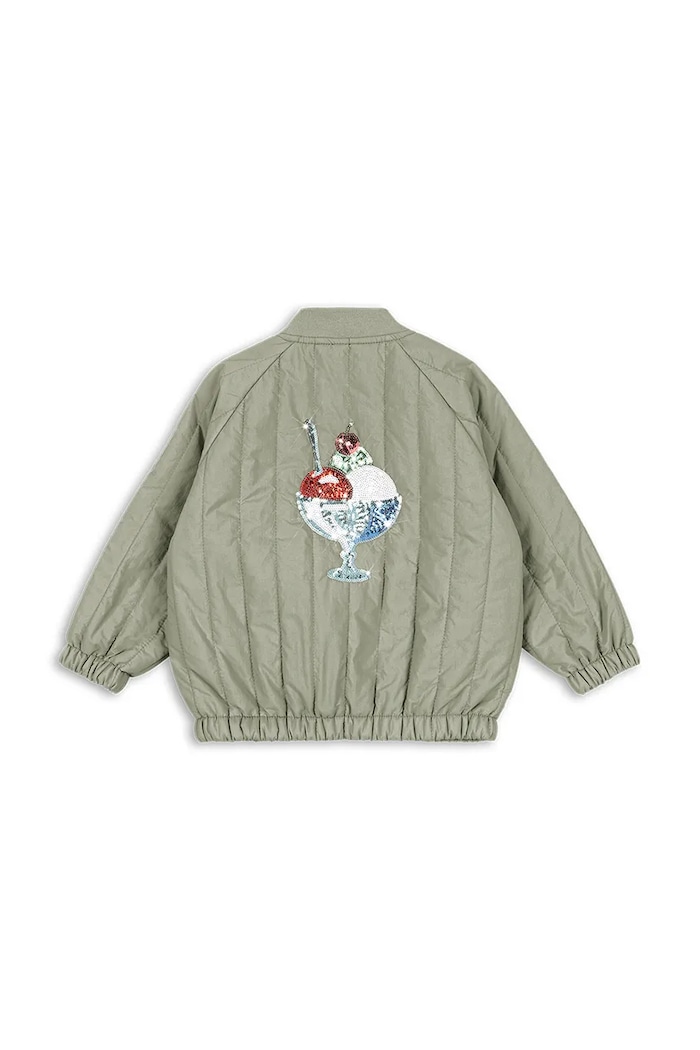 Παιδικό μπουφάν bomber Konges Sløjd JUNO SEQUIN BOMBER JACKET KS104887.PPY2 μπεζ SS26