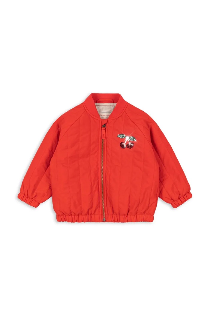Παιδικό μπουφάν bomber Konges Sløjd JUNO SEQUIN BOMBER JACKET KS104887.PPY2 κόκκινο SS26