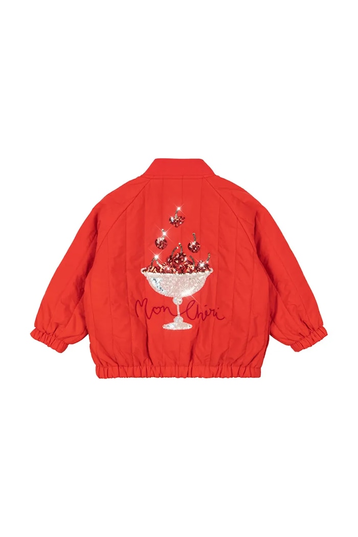 Κοριτσίστικα Παιδικό μπουφάν bomber Konges Sløjd JUNO SEQUIN BOMBER JACKET KS104887.PPY2 κόκκινο