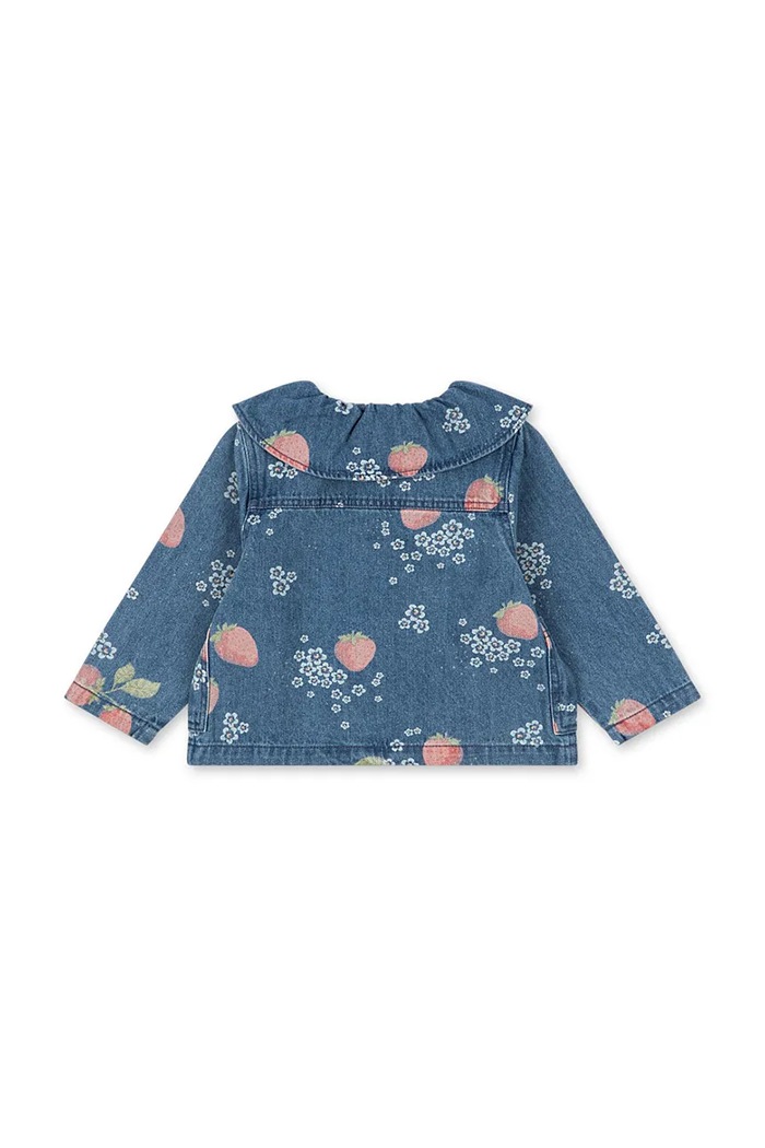 Detská rifľová bunda Konges Sløjd MAGOT COLLAR JACKET GOTS KS104968.PPY2 tmavomodrá SS26