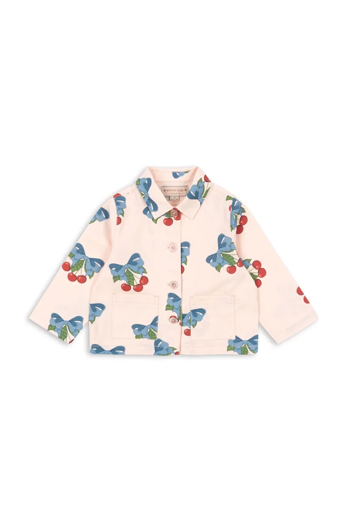 Konges Sløjd kurtka bawełniana dziecięca FRANKIE SHIRT JACKET GOTS KS104826.G.PPY2 różowy SS26