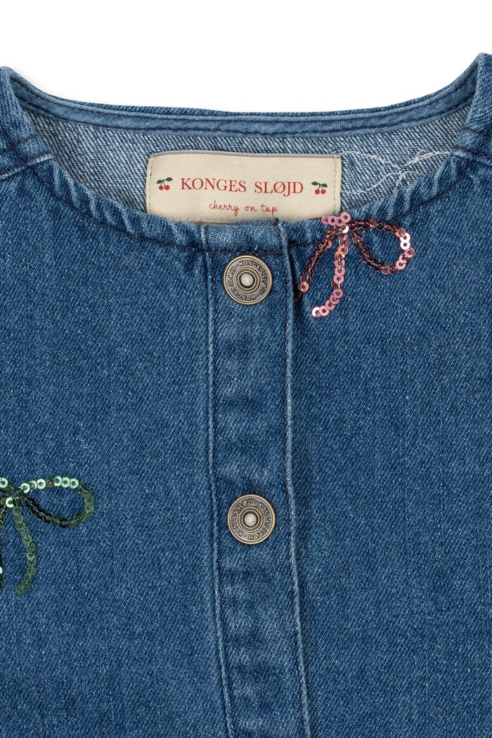 Konges Sløjd kurtka jeansowa dziecięca MAGOT SEQUIN DENIM JACKET GOTS granatowy KS104974.PPY2