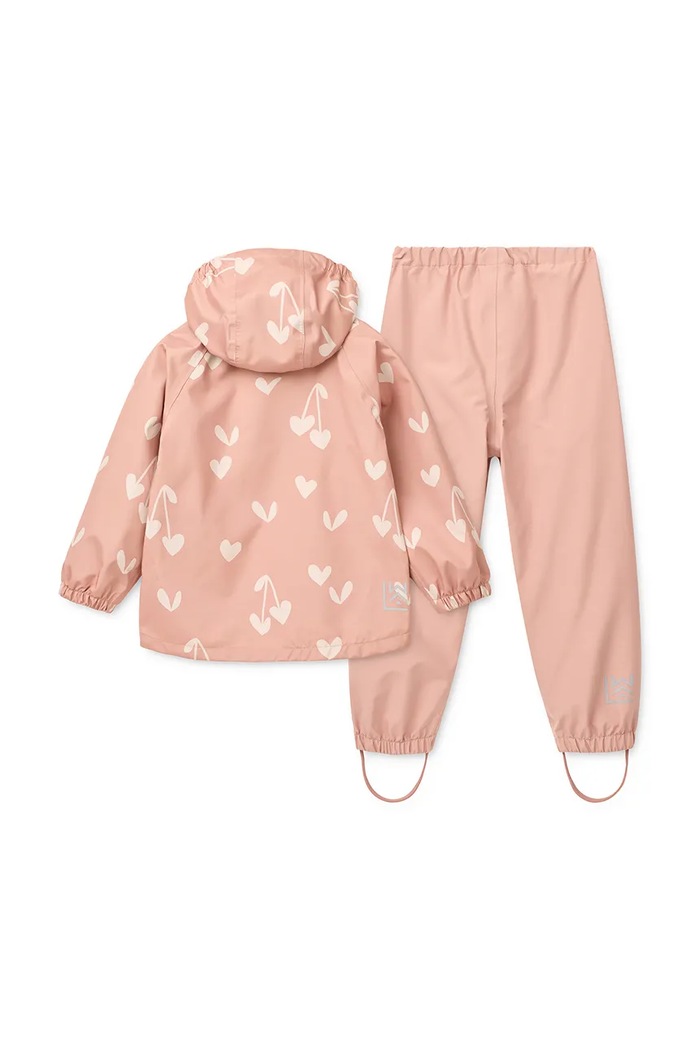 Fete Liewood jachetă și pantaloni pentru copii Manu Rainwear Set LW19909.G.PPY2 roz
