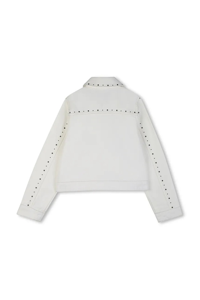 Detská rifľová bunda Karl Lagerfeld Z31133.156.162 biela SS26