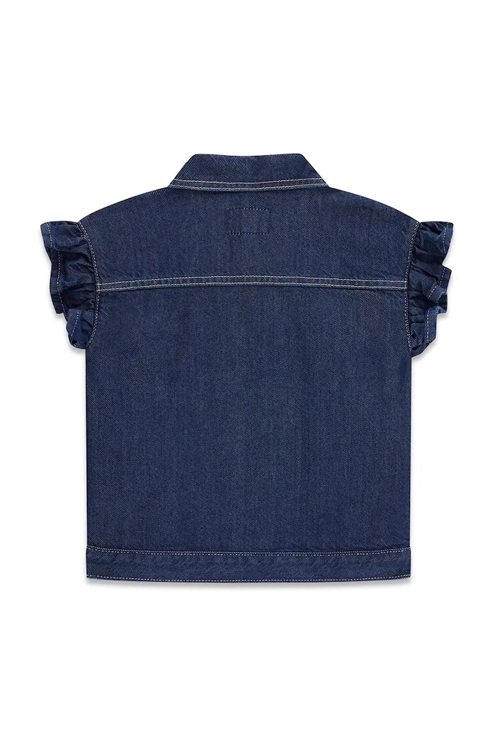 Fete Guess cămașă din denim pentru copii J6GN00.D8280.PPY2.M bleumarin