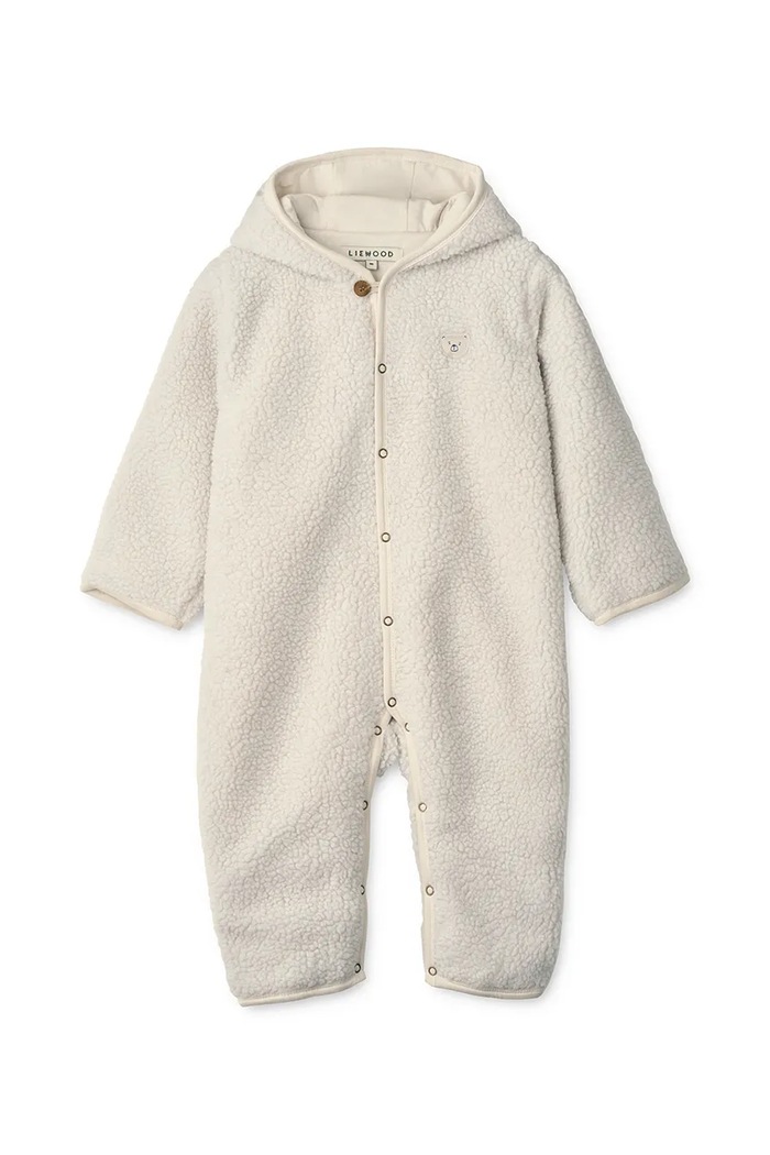 Overal pre bábätká Liewood Briley Baby Jumpsuit nezateplené biela LW20819