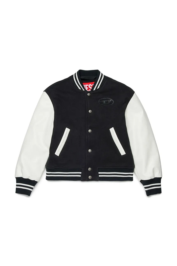 Diesel detská bejzbalová bunda JBIRKYE JACKET čierna J02643.KXBR4