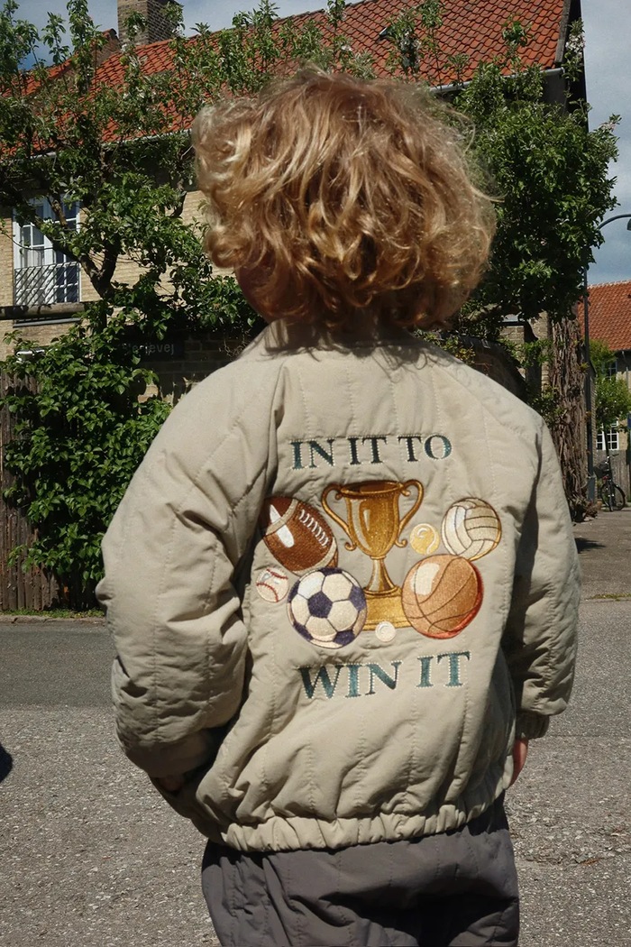 Konges Sløjd geacă bomber pentru copii JUNO BOMBER JACKET cu captuseala verde KS104877.PPY2