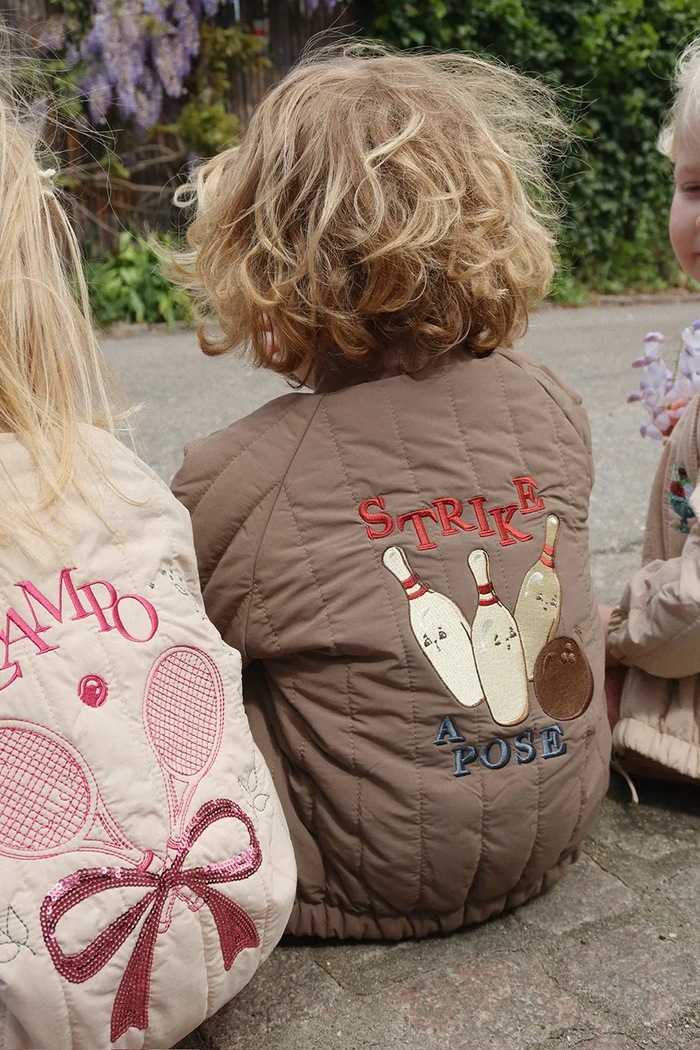 Konges Sløjd kurtka bomber dziecięca JUNO BOMBER JACKET bez kaptura brązowy KS104877.PPY2