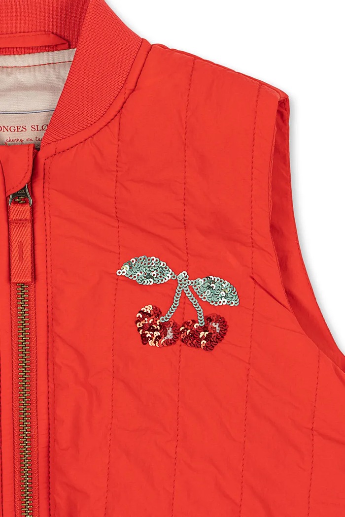 Dětská vesta Konges Sløjd JUNO SEQUIN VEST KS104889.PPY2 červená