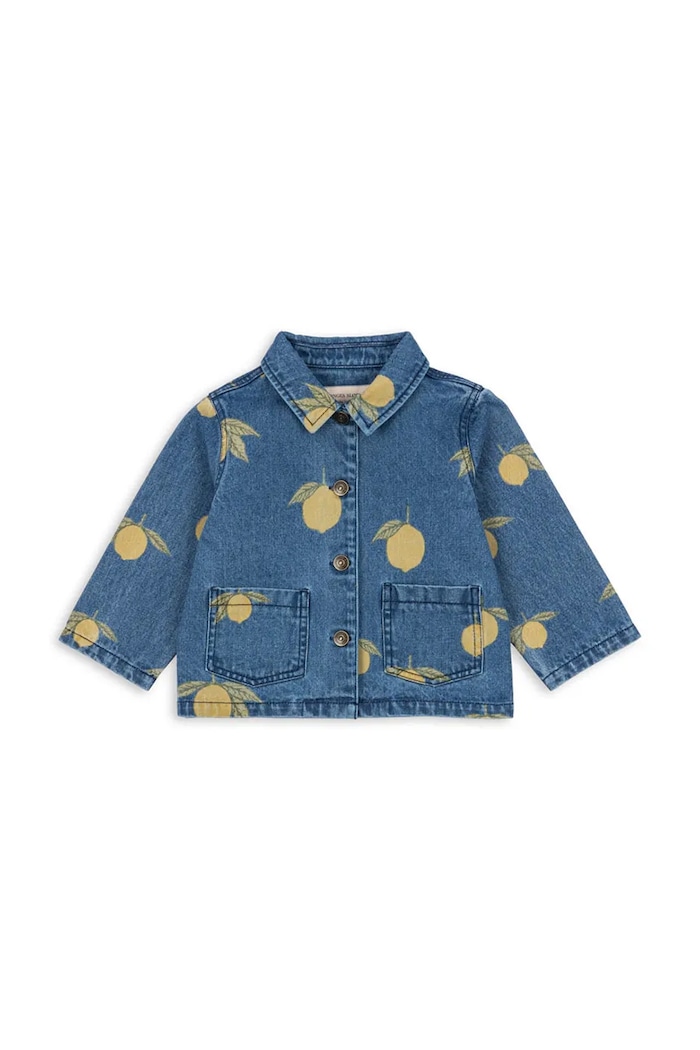 Detská rifľová bunda Konges Sløjd MAGOT JACKET GOTS bez kapucne tmavomodrá KS104971.PPY2
