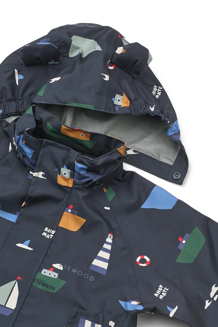 Detská bunda a nohavice Liewood Manu Rainwear Set tmavomodrá LW19910.PPY2