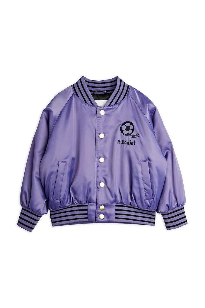 Mini Rodini geacă bomber copii Soccerball 26210106 violet SS26