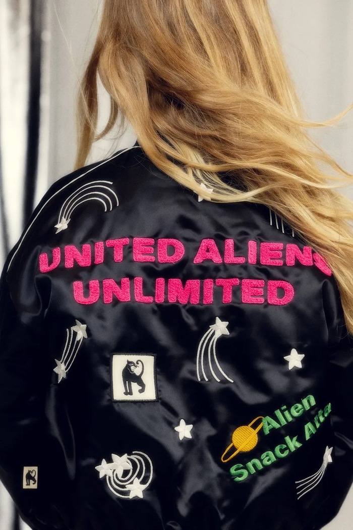 Detská bunda bomber Mini Rodini United aliens 26210104